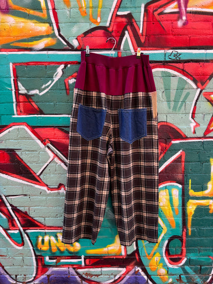 PLAID PANTS - 30-34” elastic WAIST
