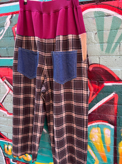 PLAID PANTS - 30-34” elastic WAIST