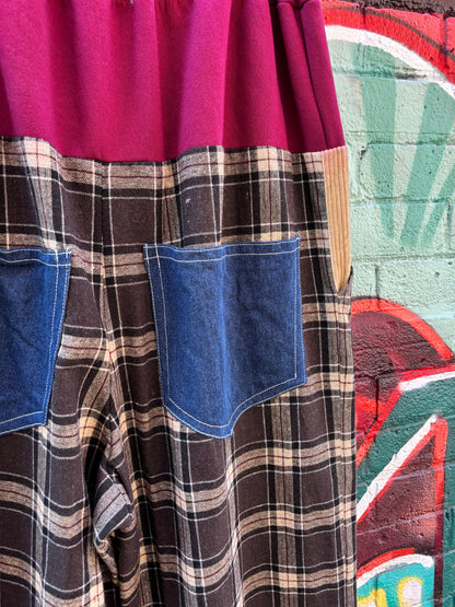 PLAID PANTS - 30-34” elastic WAIST