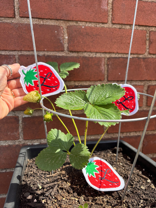 Strawberry L Embroidered Patch 3”