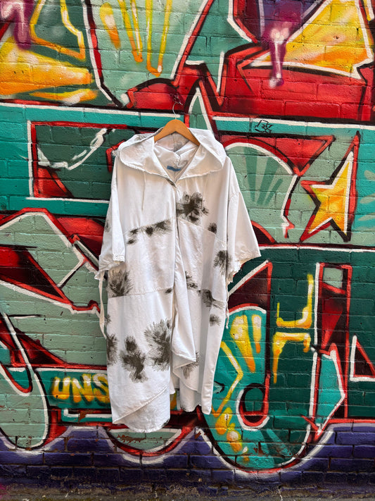 ASHES, Reworked Cotton Military Poncho, Free Size