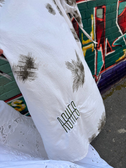 ASHES, Reworked Cotton Military Poncho, Free Size