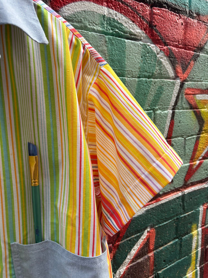 Art Attack , Camp Shirt , One of a Kind, Fits up to XL