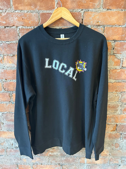 The Local- Crewneck, Local Hammy. Black.