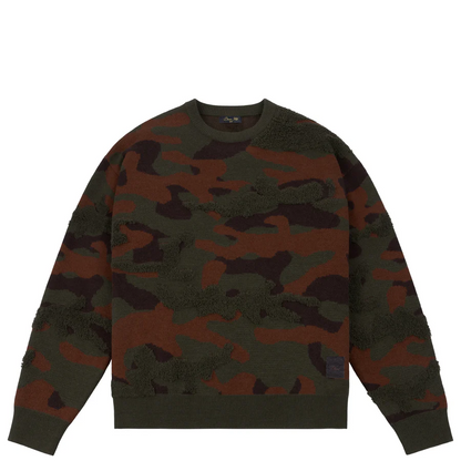 Dime Mtl, Crewneck, CAMO CHENILLE KNIT, Woodland