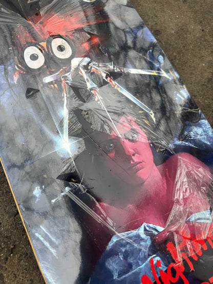 SCRATCHED - On Sale - Heroin Skateboard Deck Nightmare on Egg Street 9.875" x 33"