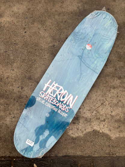 SCRATCHED - On Sale - Heroin Skateboard Deck Nightmare on Egg Street 9.875" x 33"