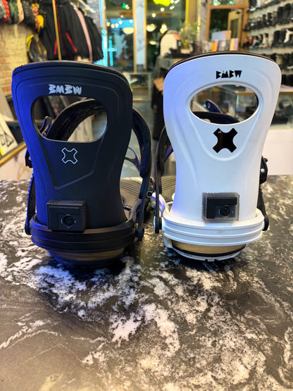 USED Bent Metal Metta Bindings Size Small Mix Match White Black