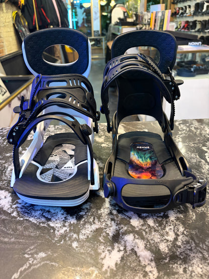 USED Bent Metal Metta Bindings Size Small Mix Match White Black