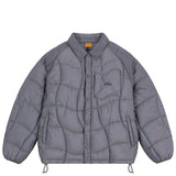 Dime - Jacket, Mid-weight Wave Puffer. Silver Grey