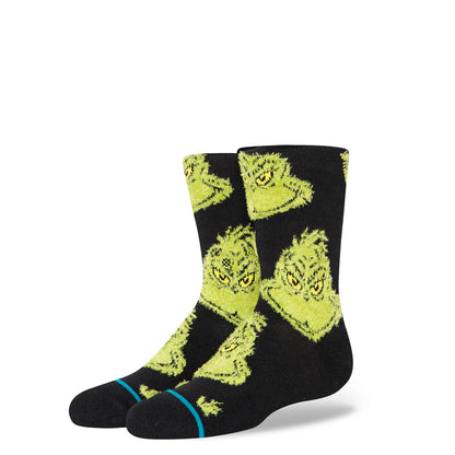 Stance Socks - Kids The Grinch x Stance Mean One Crew Socks