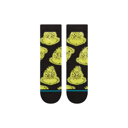 Stance Socks - Kids The Grinch x Stance Mean One Crew Socks