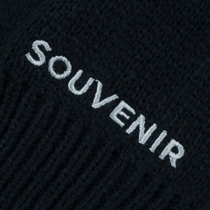 Souvenir- Knit Visor Face Mask, Black