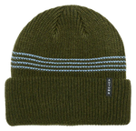 Autumn - Beanie, Mini Stripe. Army Green.