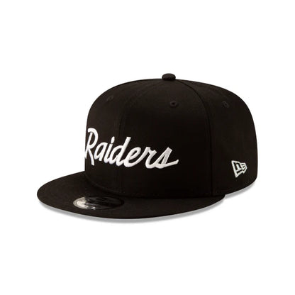New Era - Oakland Raiders NFL  Men's Black 9Fifty Script Basic Snapback