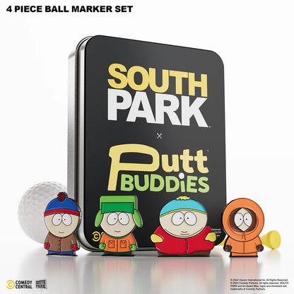 Putt Buddies - Classic South Park - 4 Piece Ball Marker Set w/ hat clip (Stan, Kyle, Kenny, Cartman)