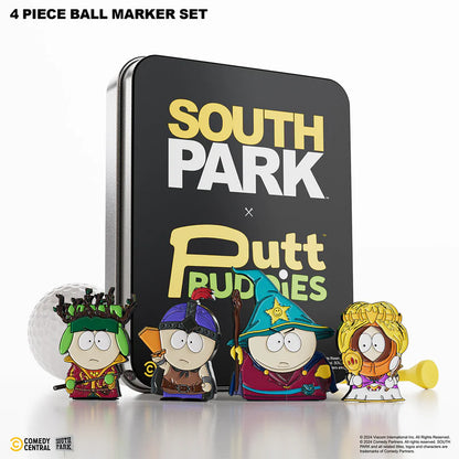 Putt Buddies - Stick of Truth - 4 Piece Ball Marker Set w/ Hat Clip