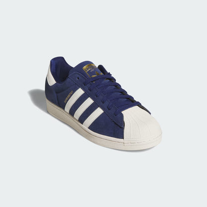 Adidas - SUPERSTAR ADV Shoes, Dark Blue / Chalk White / Gold Metallic