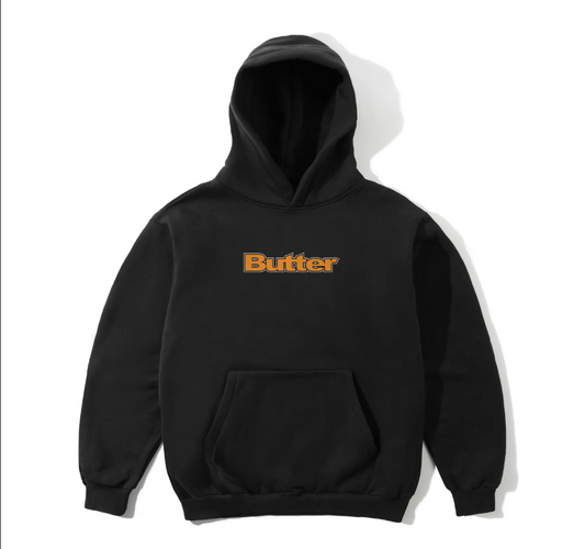 Butter Goods - Outline Logo Pullover Hood, Black