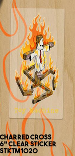 Toy Machine, Charred Cross- Stickers