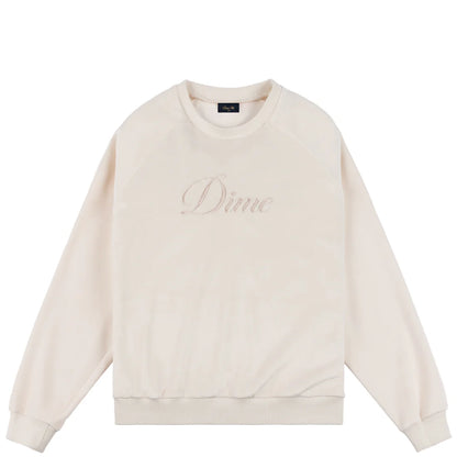 Dime - Cursive Velvet Crewneck