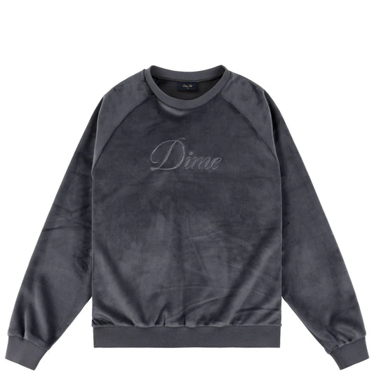 Dime - Cursive Velvet Crewneck