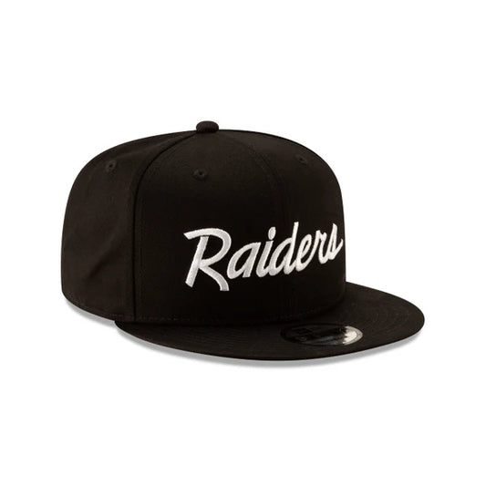 New Era - Oakland Raiders NFL  Men's Black 9Fifty Script Basic Snapback