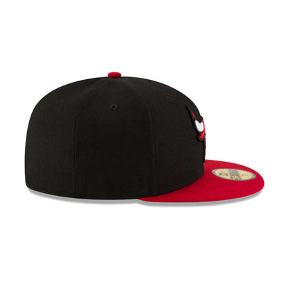 New Era Chicago Bulls NBA Men's Black/Red 59Fifty Two Tone Fitted Hat