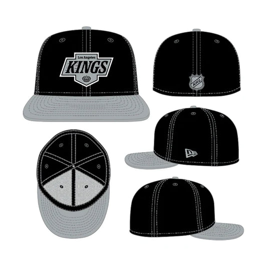 New Era Los Angeles Kings NHL Men's Black and Grey 59Fifty Fitted Hat