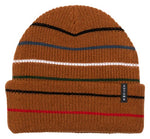 Autumn - Beanie, Multi Stripe. Work Brown