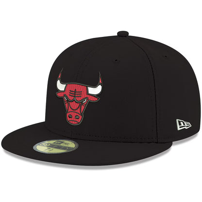 New Era Black Chicago Bulls Official Team Color 59FIFTY Fitted Hat