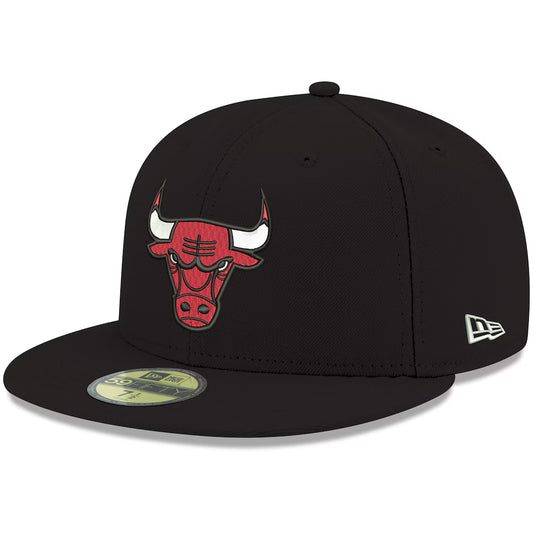 New Era Black Chicago Bulls Official Team Color 59FIFTY Fitted Hat