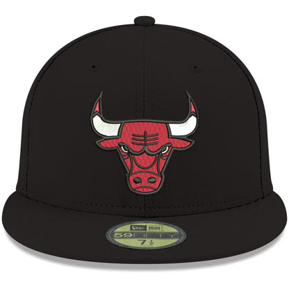 New Era Black Chicago Bulls Official Team Color 59FIFTY Fitted Hat