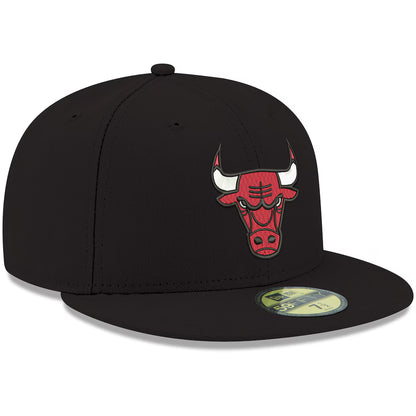 New Era Black Chicago Bulls Official Team Color 59FIFTY Fitted Hat