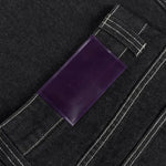 Dime Classic Relaxed Denim Pants, black/contrast stitch