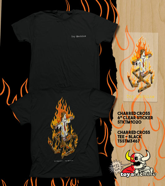 Toy Machine, Charred Cross - T-shirt