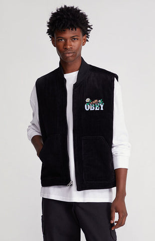 Obey - Duke Corduroy Vest. BLK