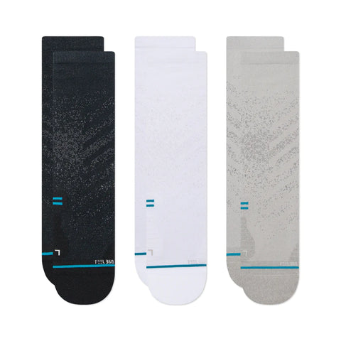 Stance - Socks, Run Light Crew. Multi. 3 PCK