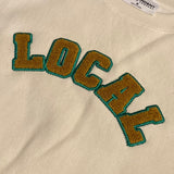 The Local - Crewneck, Chenille Local Varsity. Natural