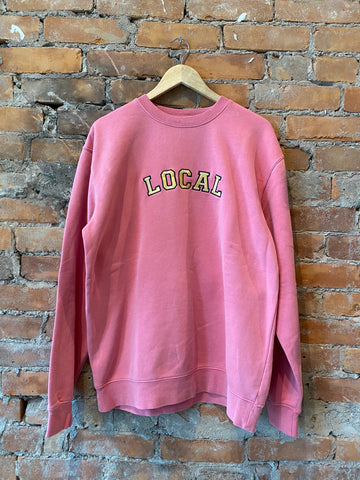 The Local - Crewneck, Varsity Fill, Pink