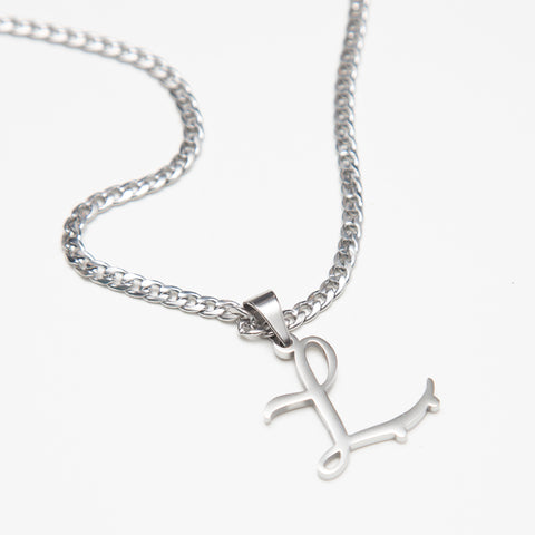 The Local - Chain, Silver L Pendant. S9D4