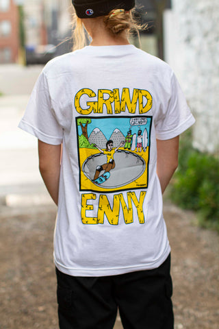 Ace Trucks X Mehrathon, Grind Envy Tee. White