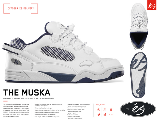 SIZE 8 - ÉS - Shoes, The Muska. White