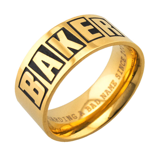 Baker - Ring, Brand Logo. Gold