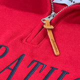 Mehrathon - 1/4 Zip Fleece, Stadium Embroidered. Red