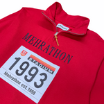 Mehrathon - 1/4 Zip Fleece, Stadium Embroidered. Red