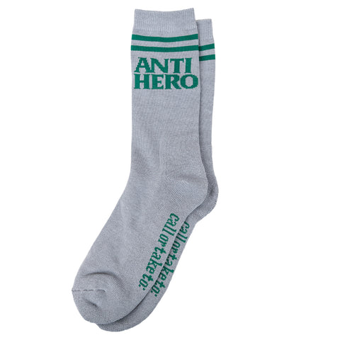 Antihero - Socks, Black Hero If Found. Charcoal/DK GRN